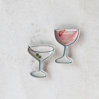 Hand-Painted Stoneware Cocktail Dish