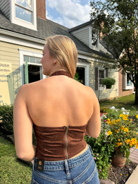 Chocolate Suede Halter
