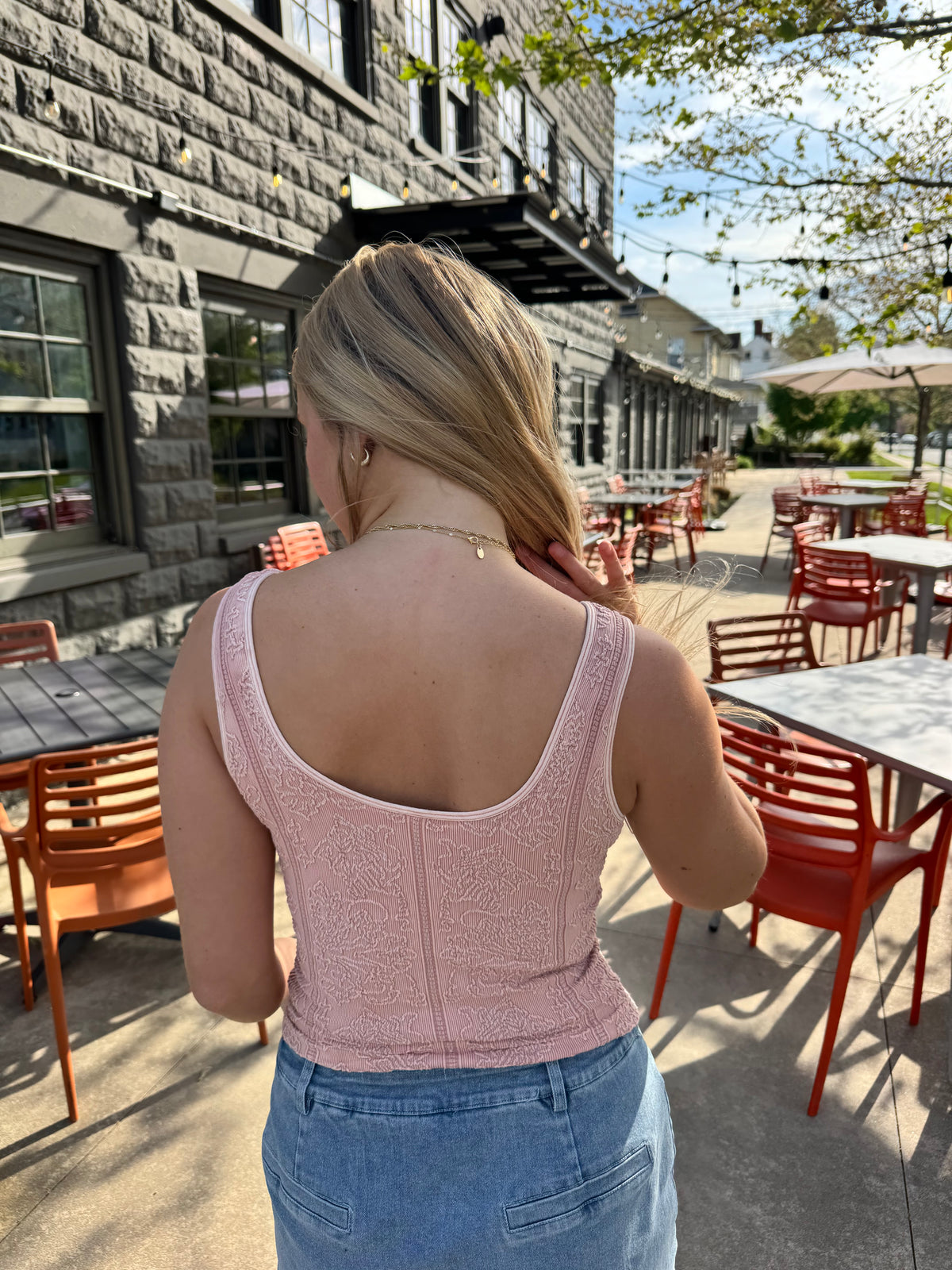 Vintage Reversible Textured Tank