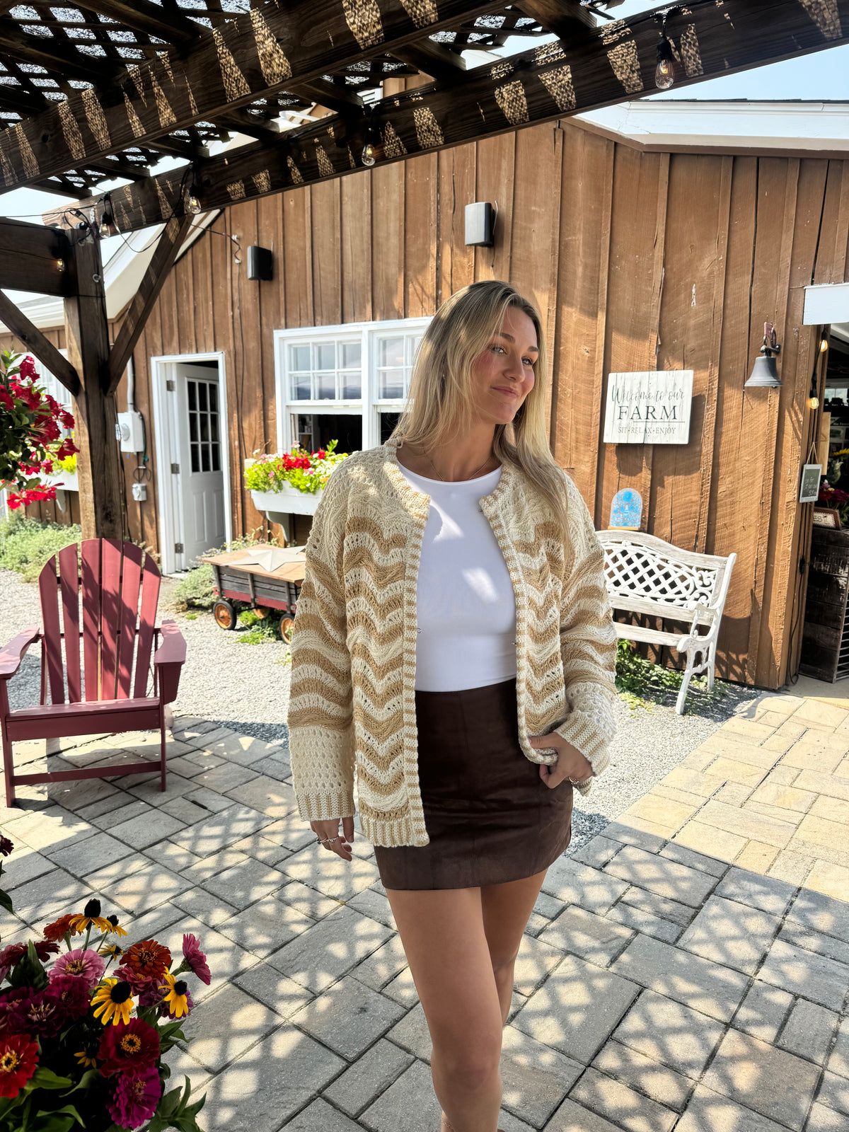 Wavy Crochet Cardigan