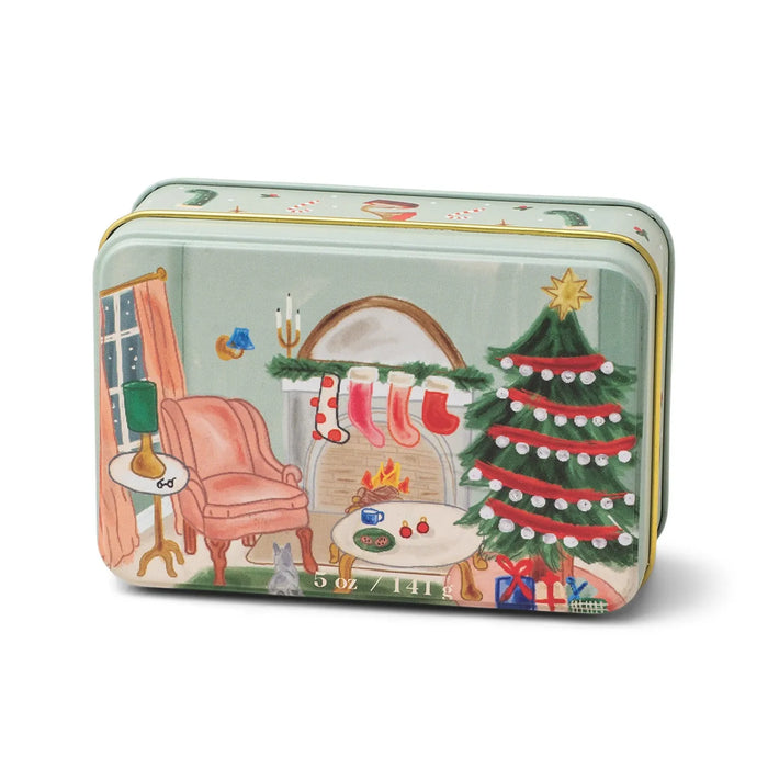 Chestnut Holiday Tin Candle