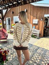 Wavy Crochet Cardigan