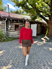 Cherry Cable knit Sweater