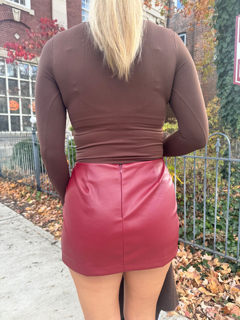 Worth It Leather Skort