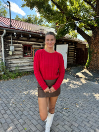 Cherry Cable knit Sweater