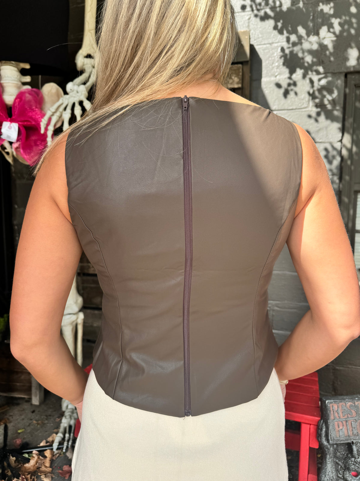 Monique Leather Top