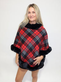 Maeve Plaid Poncho