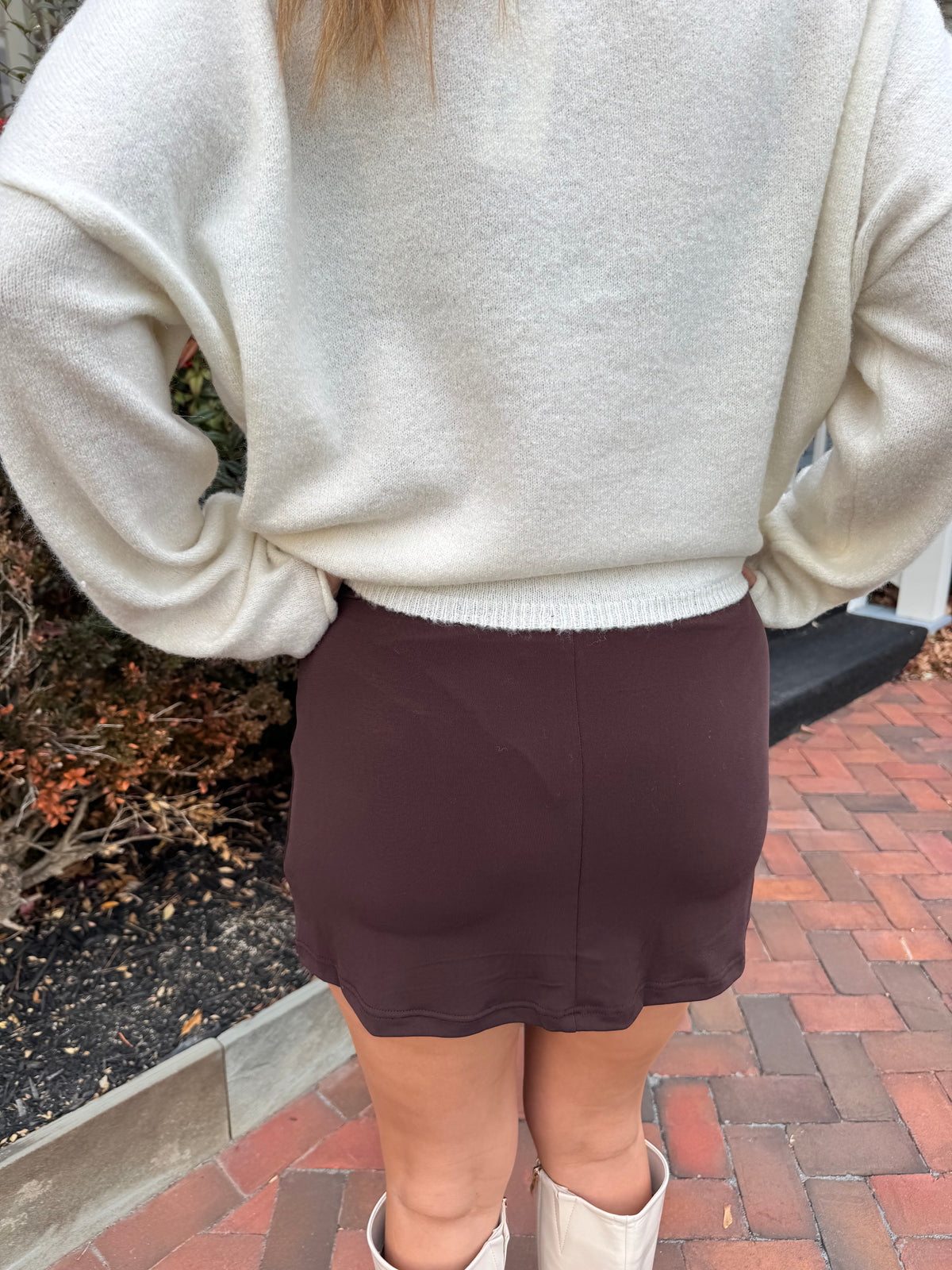 Pecan Micro Skirt