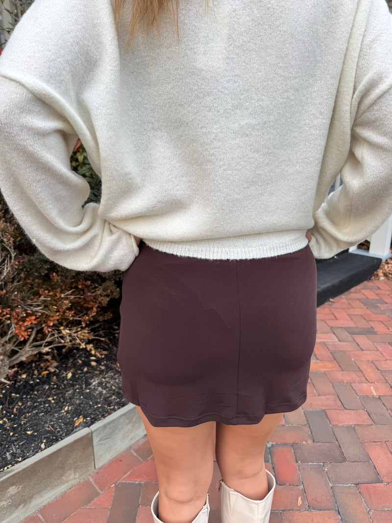 Pecan Micro Skirt