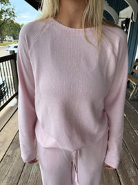 Waffle Crewneck Top