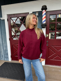 Berry Mockneck Sweater