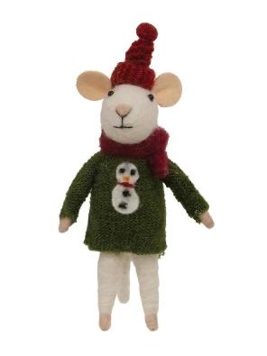 Ugly Christmas Sweater Mouse Ornament