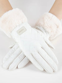 Quilted Faur Fur Gloves