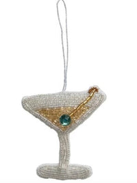 Martini Beaded Ornament