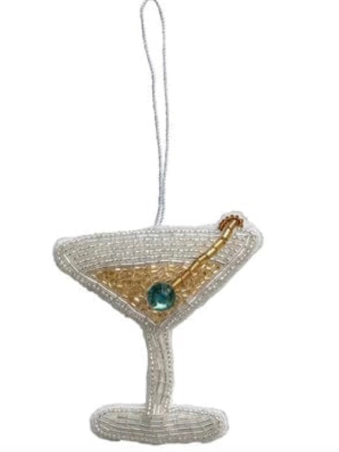 Martini Beaded Ornament