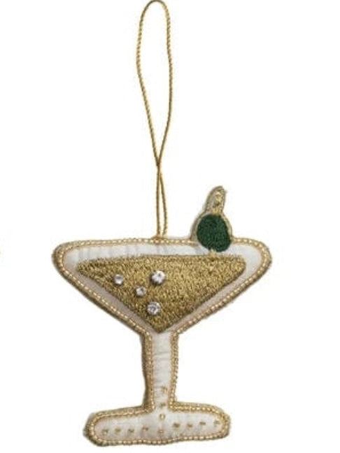 Martini Beaded Ornament