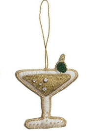 Martini Beaded Ornament