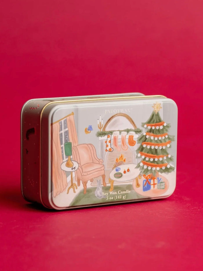 Chestnut Holiday Tin Candle