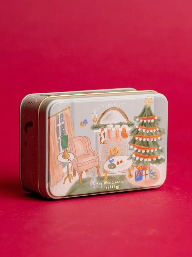 Chestnut Holiday Tin Candle