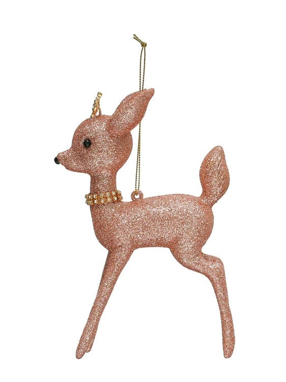 Glitter Deer Ornament