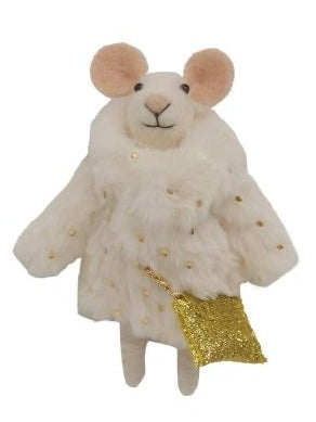 Fur Coat Mouse Ornament