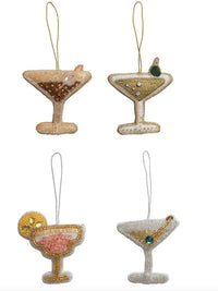 Martini Beaded Ornament
