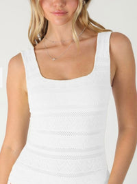 Lace Textured Square Tank