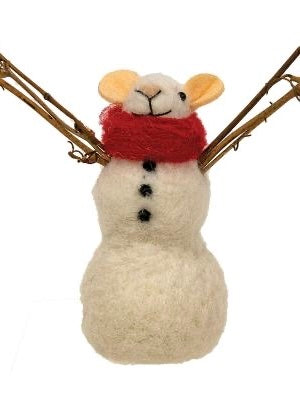 Snowman Mouse Ornament