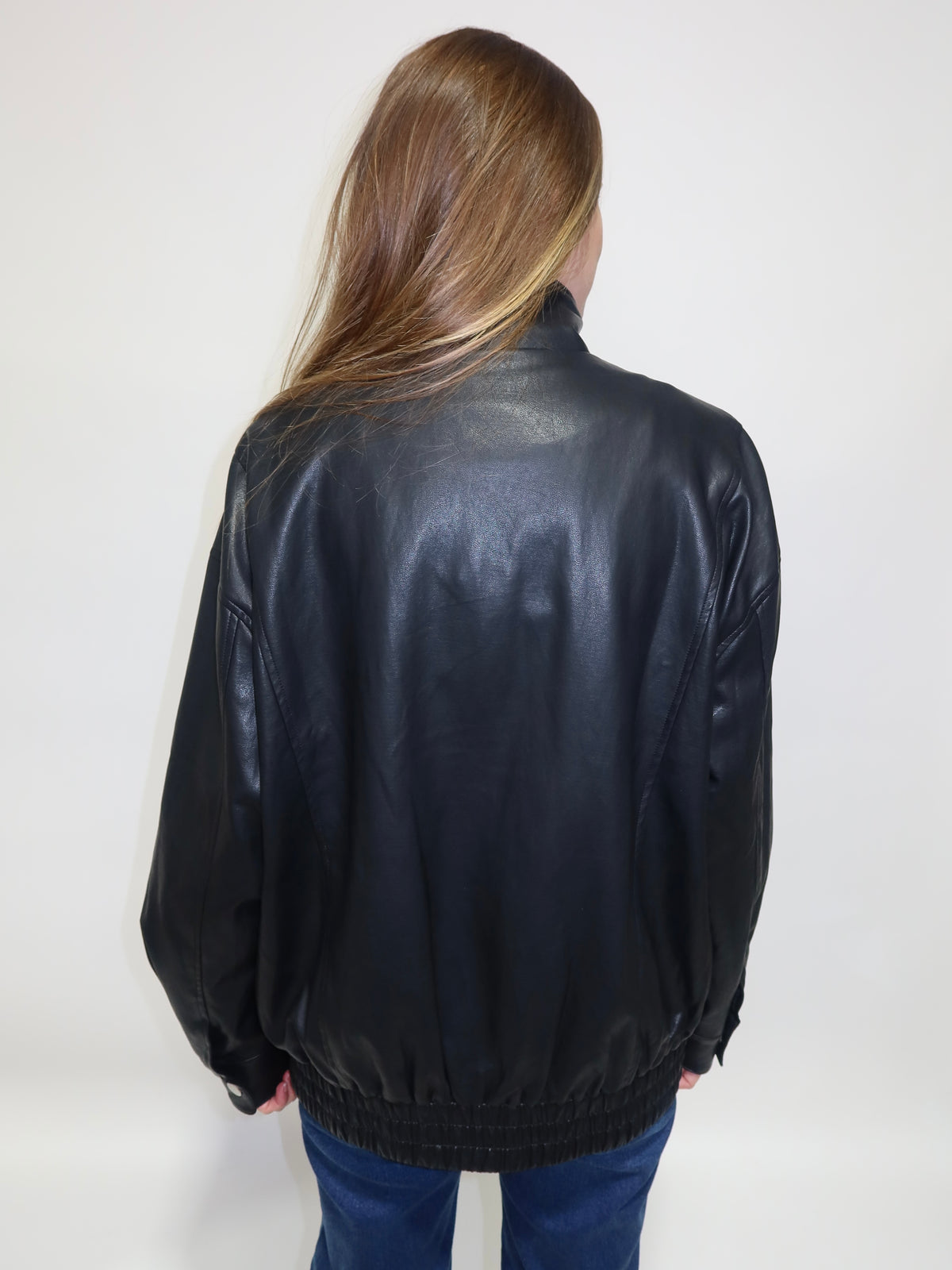 Midnight Drizzle Faux Leather Jacket