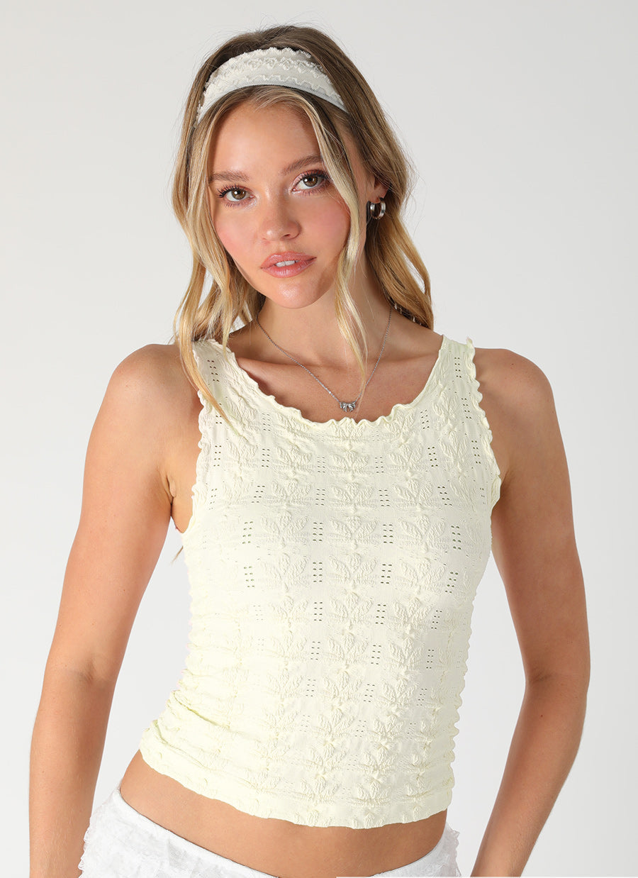 Floral Edge Tank