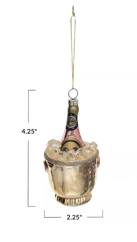 Ice Bucket Champagne Ornament