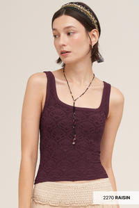 Floral Textured Lace Tank