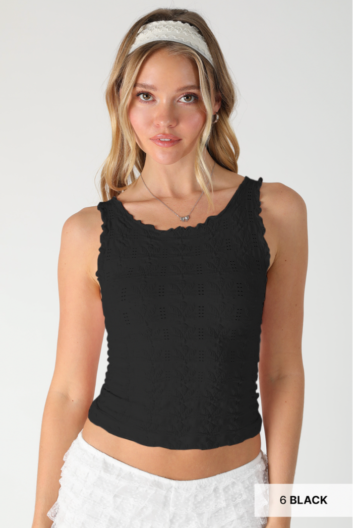 Floral Edge Tank