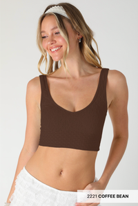 Reversible Textured Lace Crop