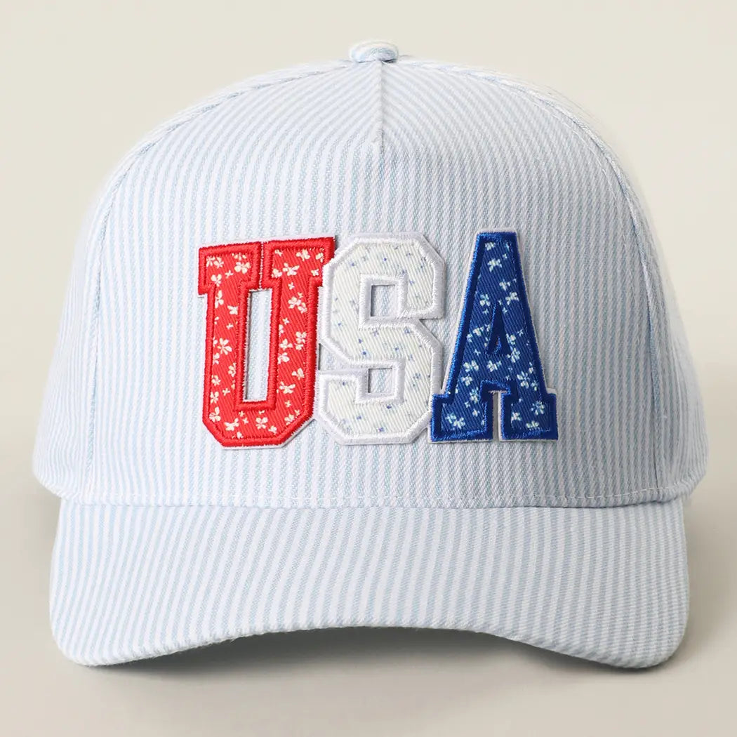USA Seersucker Hat