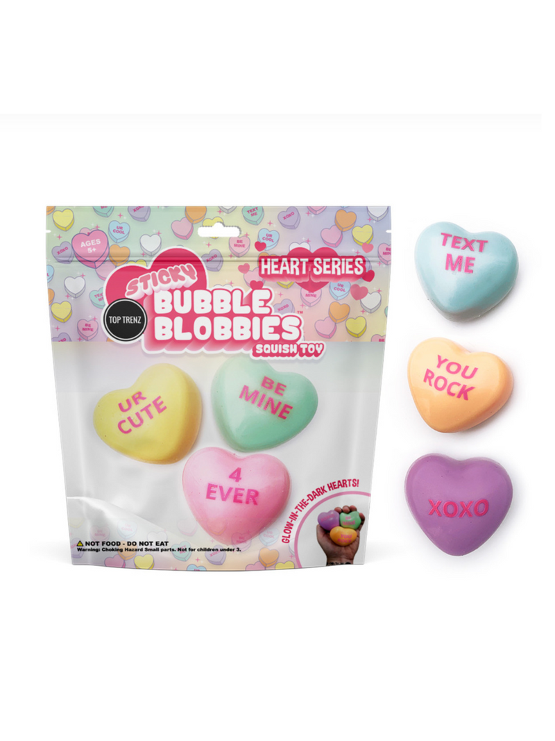 Sticky Bubble Blobbies - Conversation Heart
