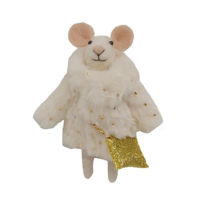 Fur Coat Mouse Ornament