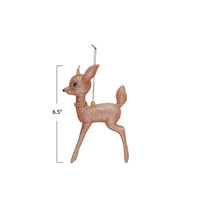 Glitter Deer Ornament