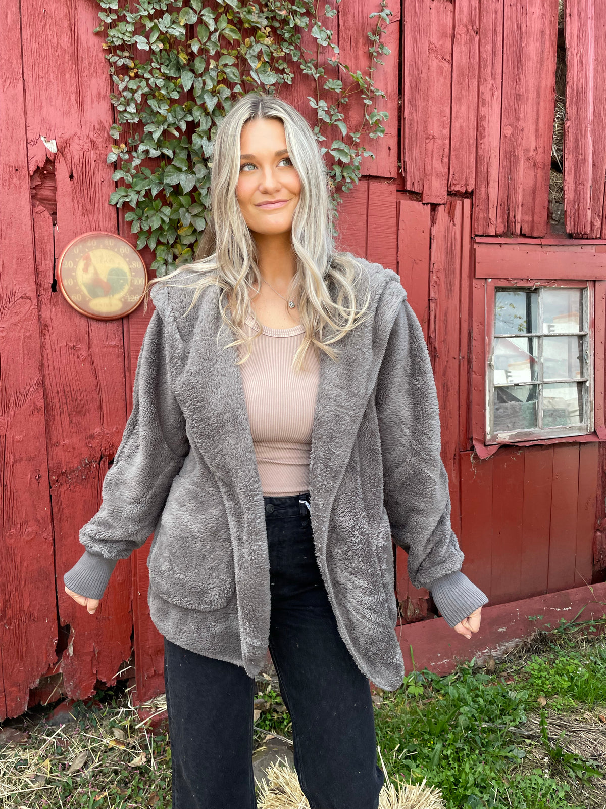 Steel Grey Bear Coat