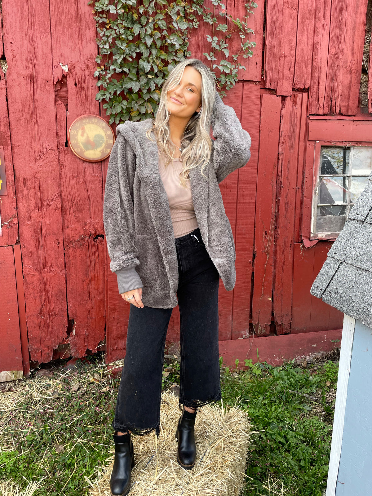 Steel Grey Bear Coat